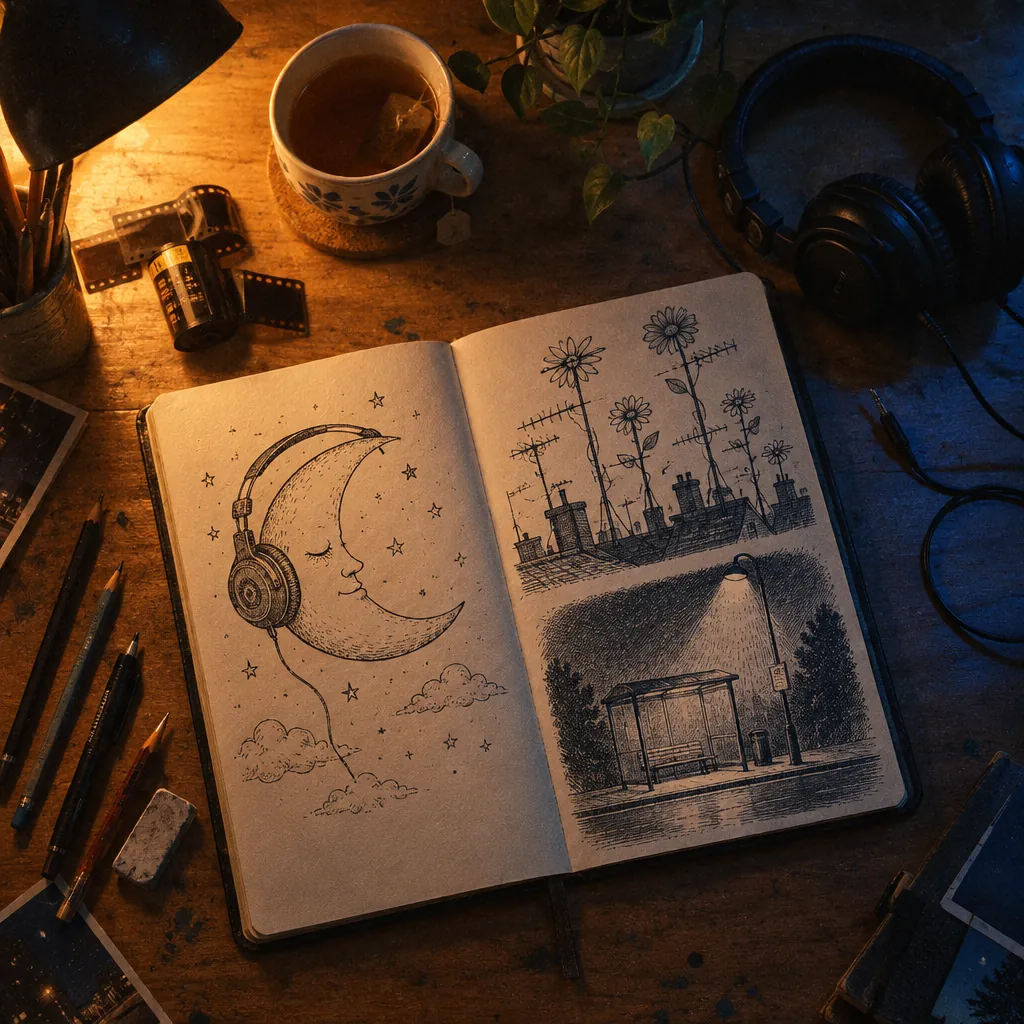 Sketchbook with original COTRIVEN drawings