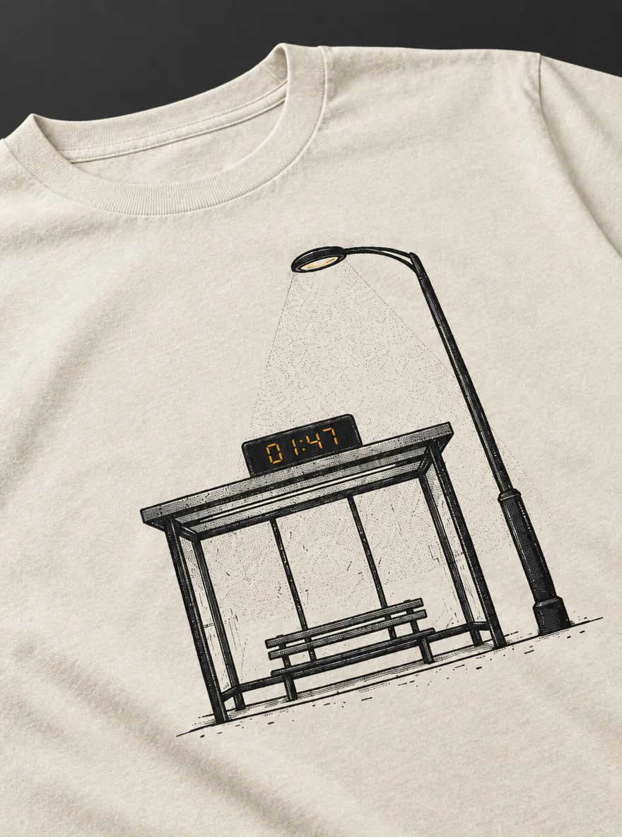 01:47 Bus Stop Tee — graphic detail