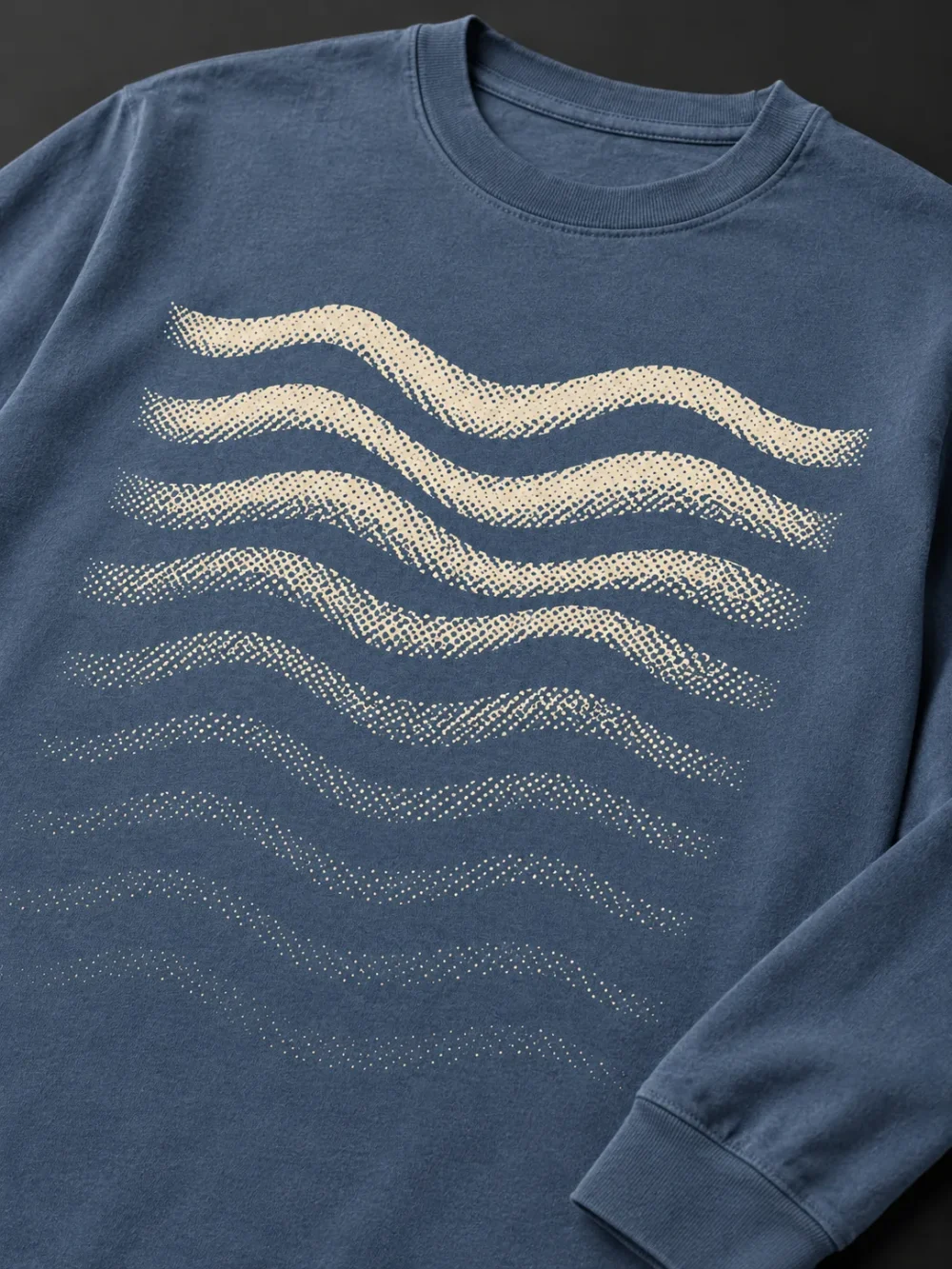 Blue Hour Waves Long Sleeve — graphic detail