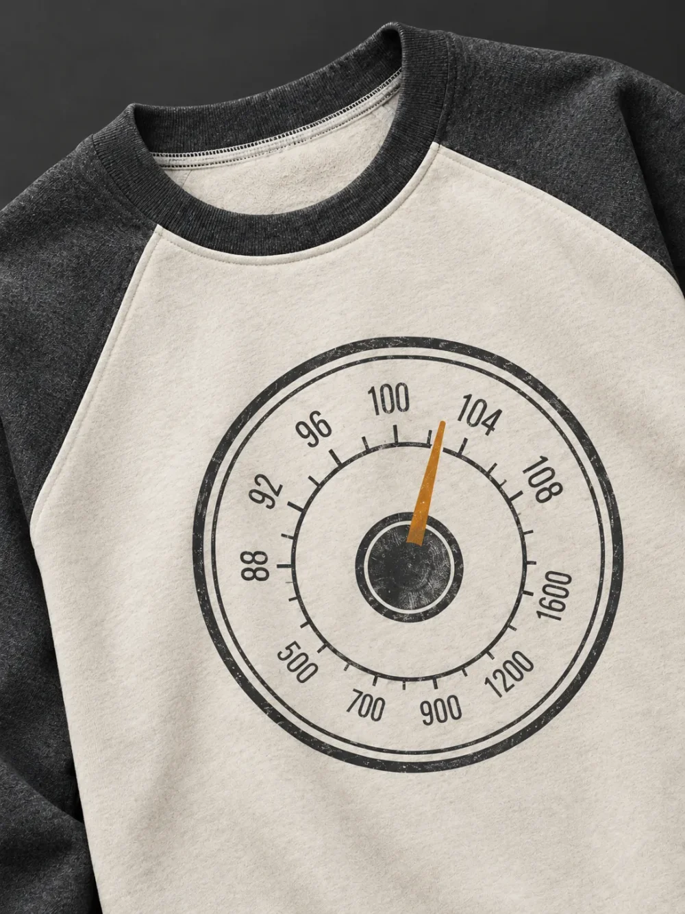 Dial Face Raglan — graphic detail
