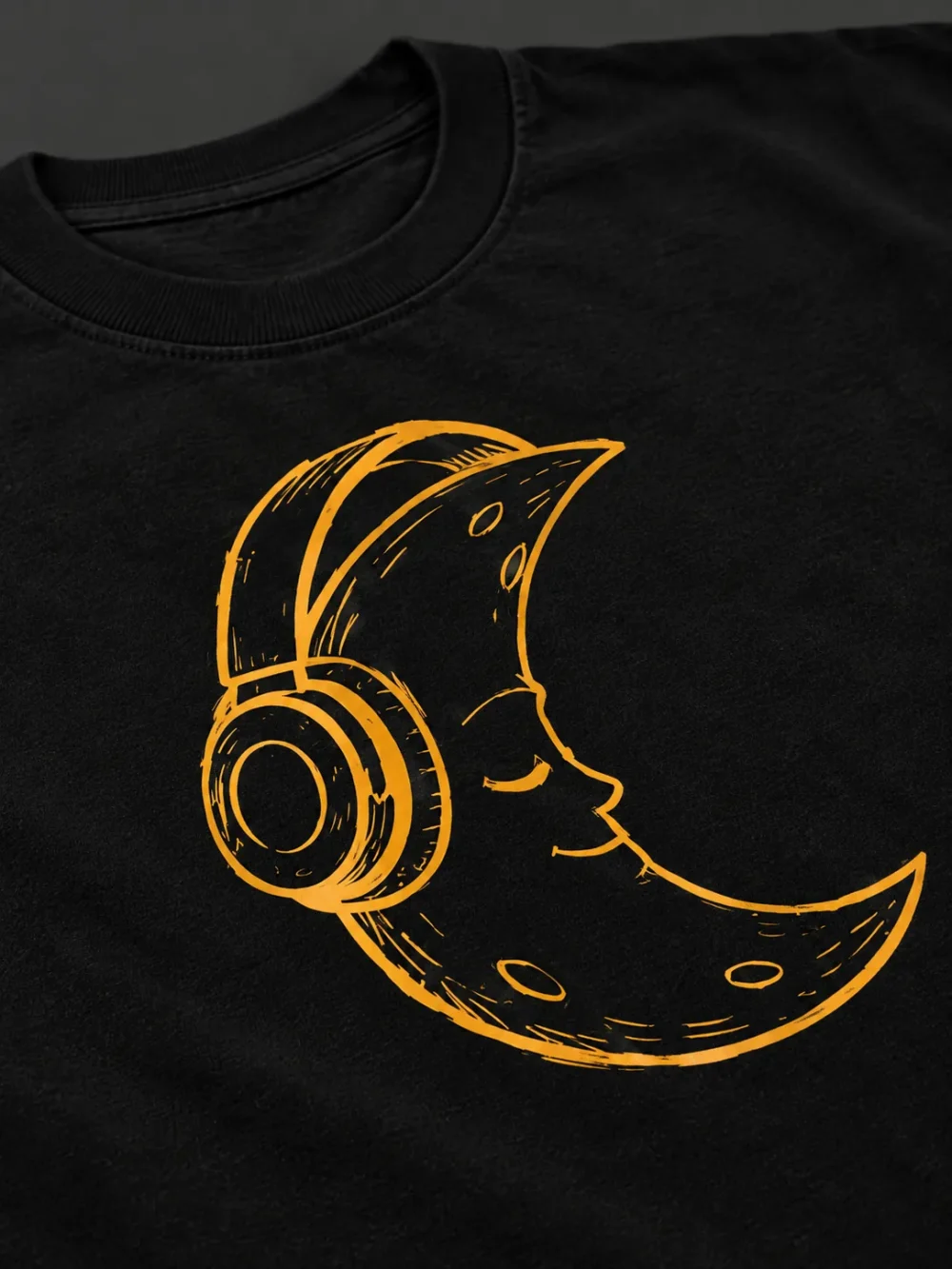 Headphone Moon Tee — graphic detail