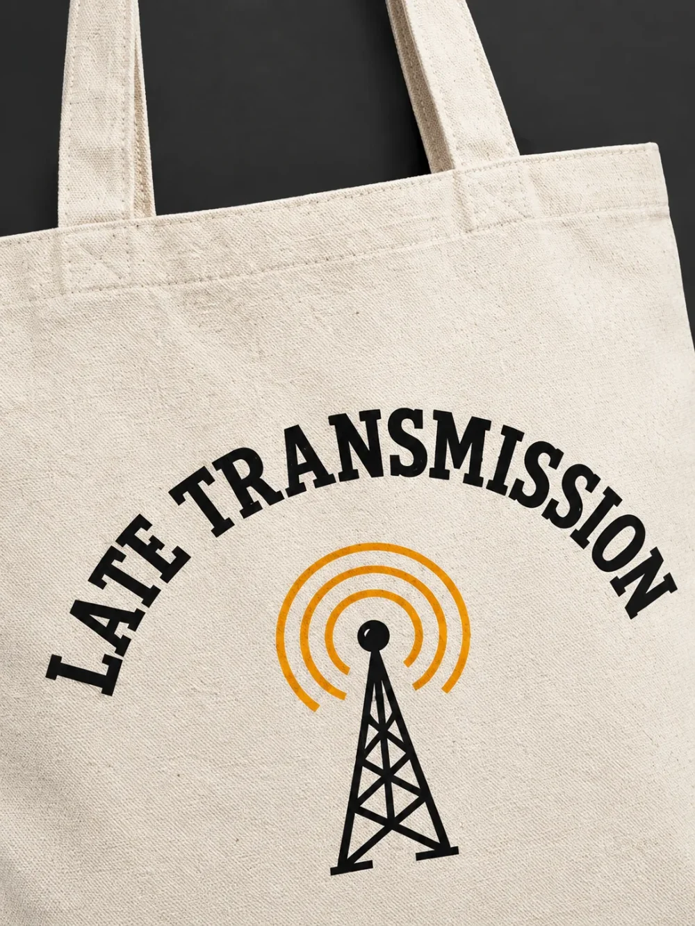 Late Transmission Tote — graphic detail