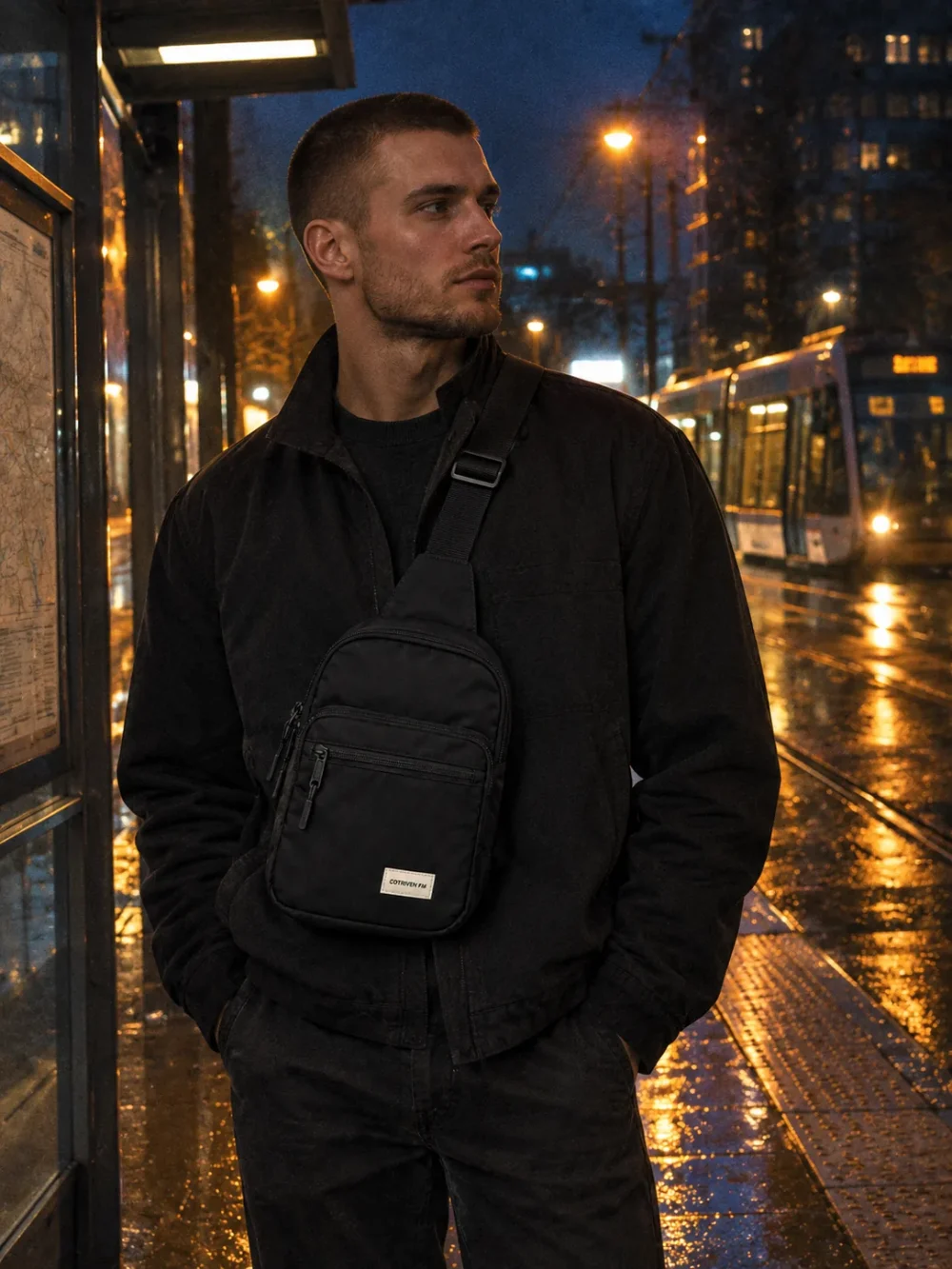 Night Walk Sling worn at night