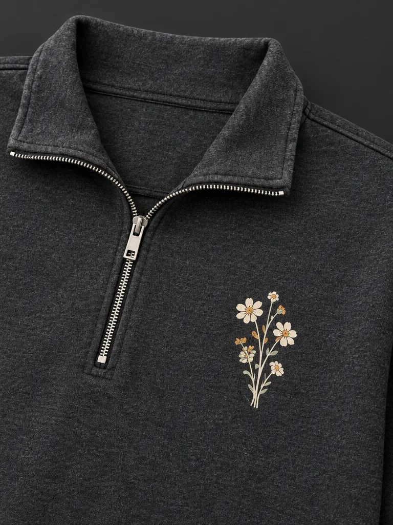Signal Garden Half-Zip — graphic detail