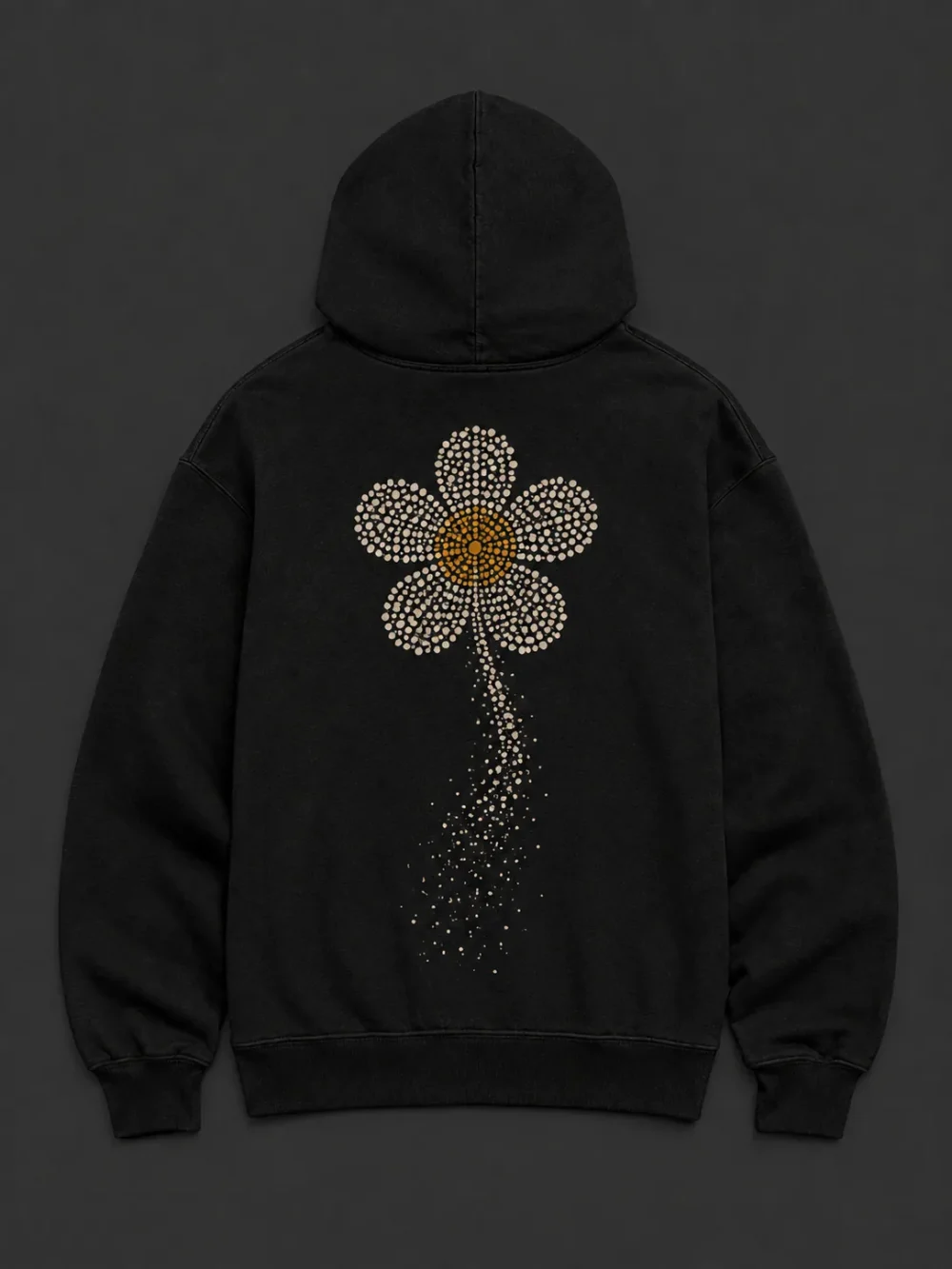 Static Bloom Light Hoodie — back or side view